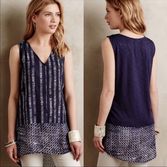 Anthropologie Tops - Dolan Anthropologie boho sleeveless tank blouse XS